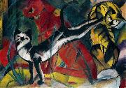 Franz Marc Three cats Germany oil painting artist